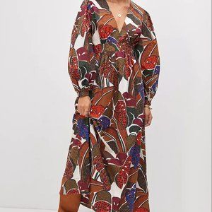 Farm Rio Long Sleeve Maxi Dress